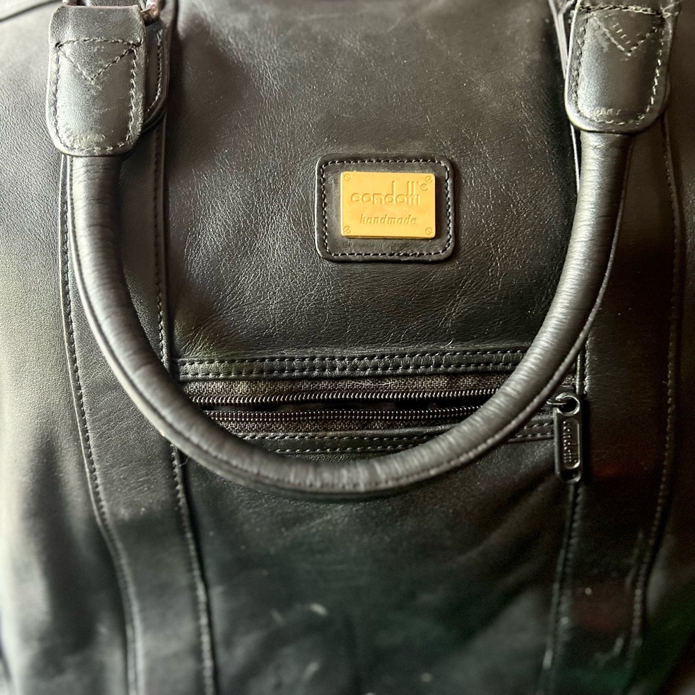 Condotti Genuine Handmade Leather Black Bag